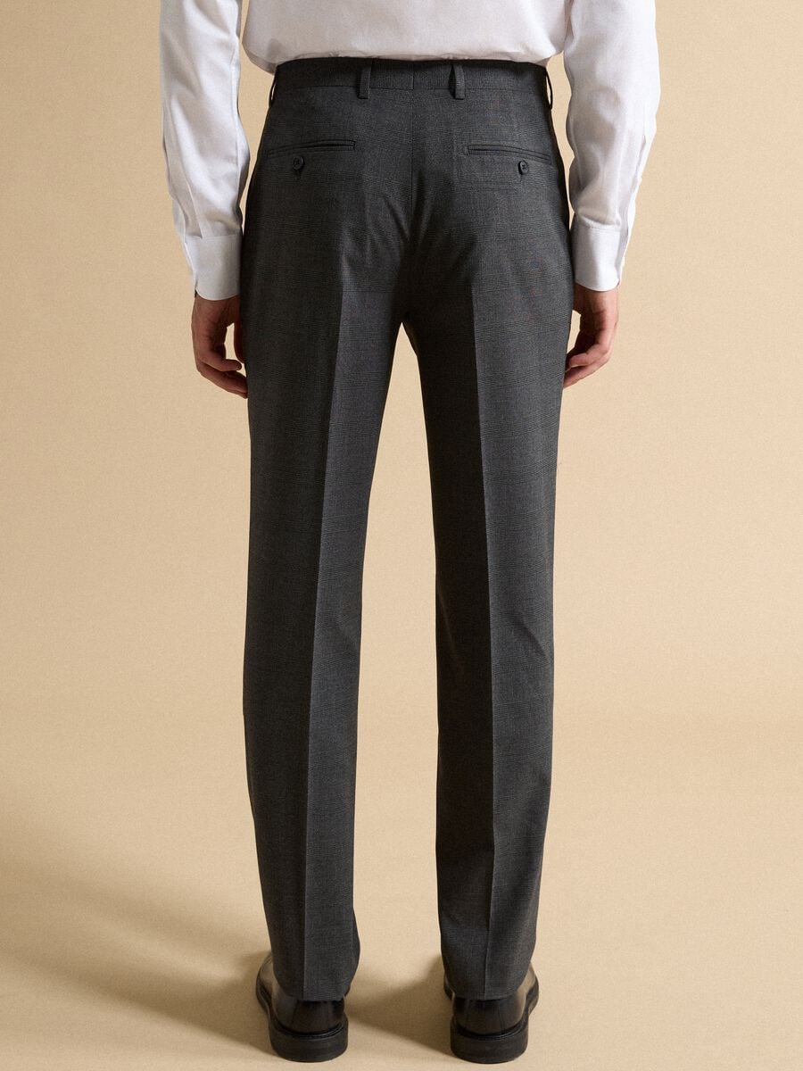 Pantaloni formali grigi slim fit in viscosa elasticizzata_2