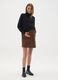 Black mock neck maternity sweater in merino wool blend_0