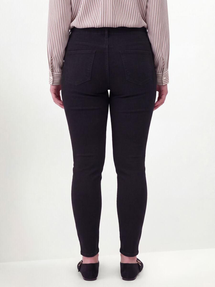 Jeggings neri skinny in cotone e viscosa elasticizzata_3