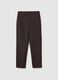 Pantaloni The Iconic Pants marroni fit  slim in misto cotone_4