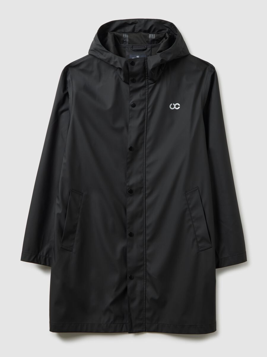 Black lightweight waterproof jacket regular fit_5