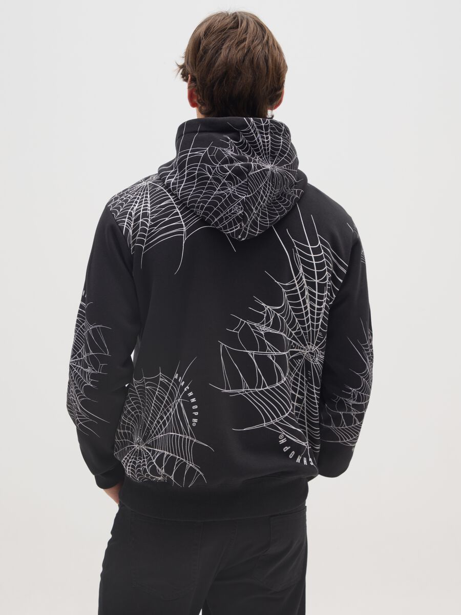 Black Cotton Blend Hoodie_2