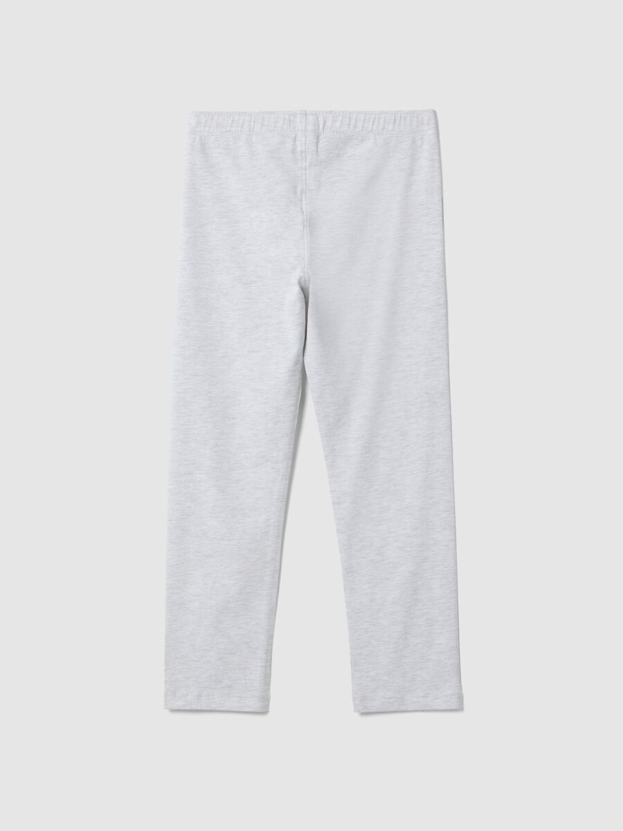 Leggings skinny in misto cotone grigi da ragazza_1