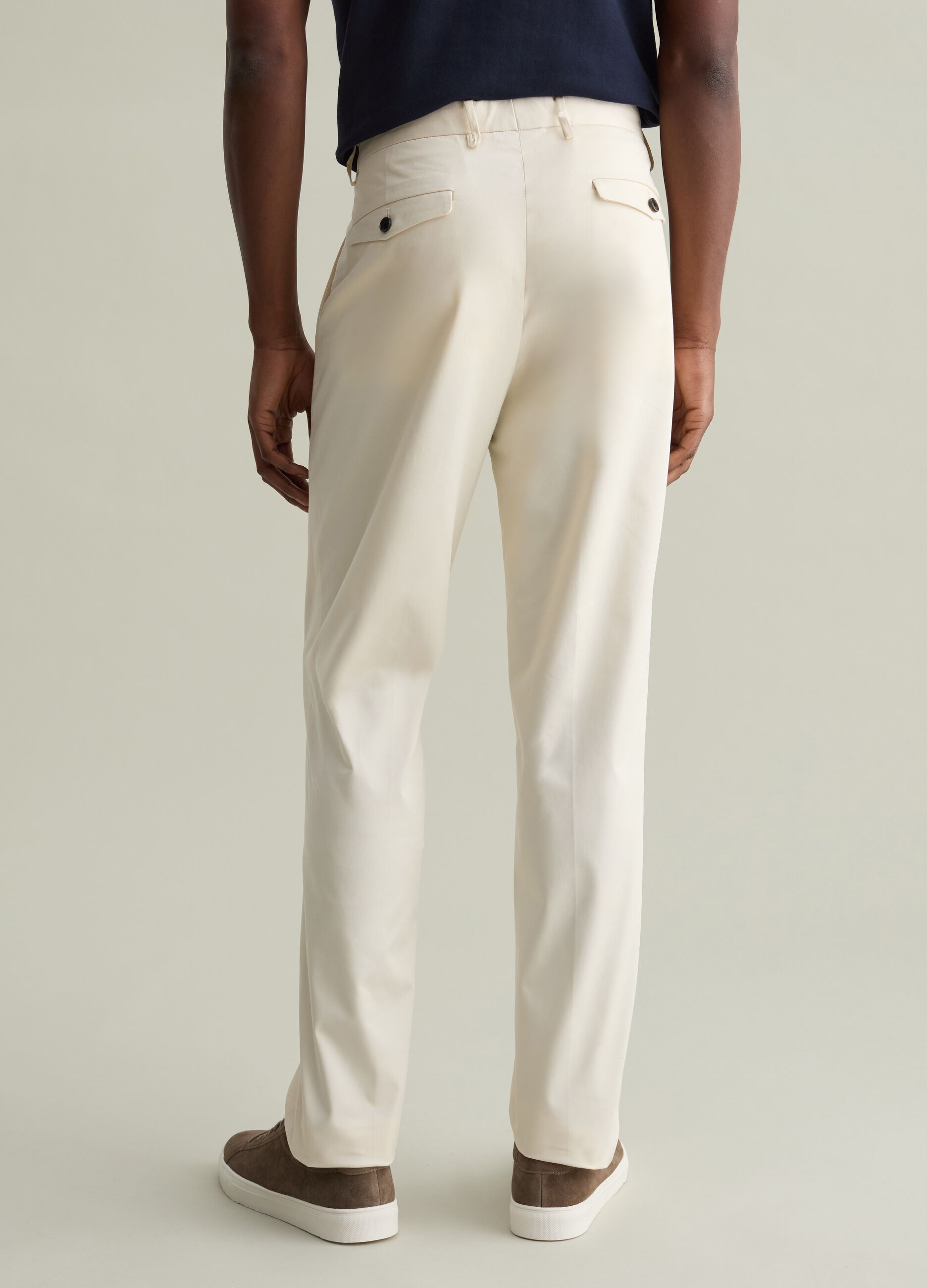 Stretch cotton chino trousers