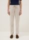 Beige stretch cotton trousers regular fit_1
