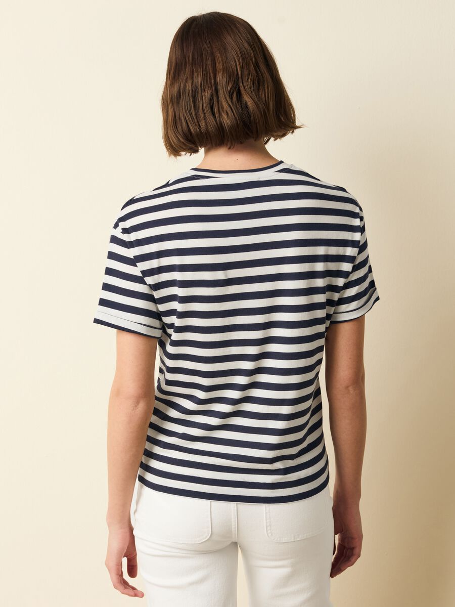 Striped cotton and modal T-shirt_3