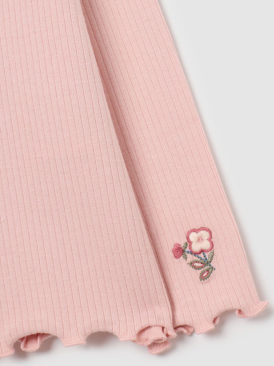 Girls' pink stretch cotton t-shirt_2