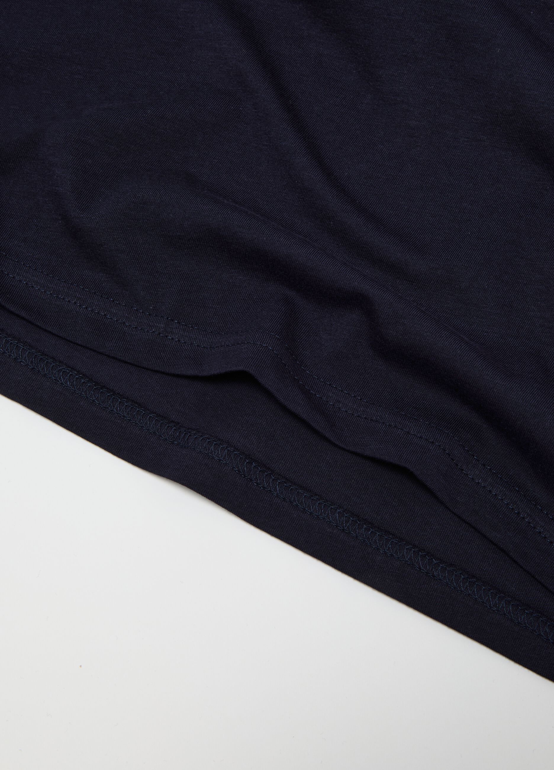 Men's Blue Pure Cotton T-shirt