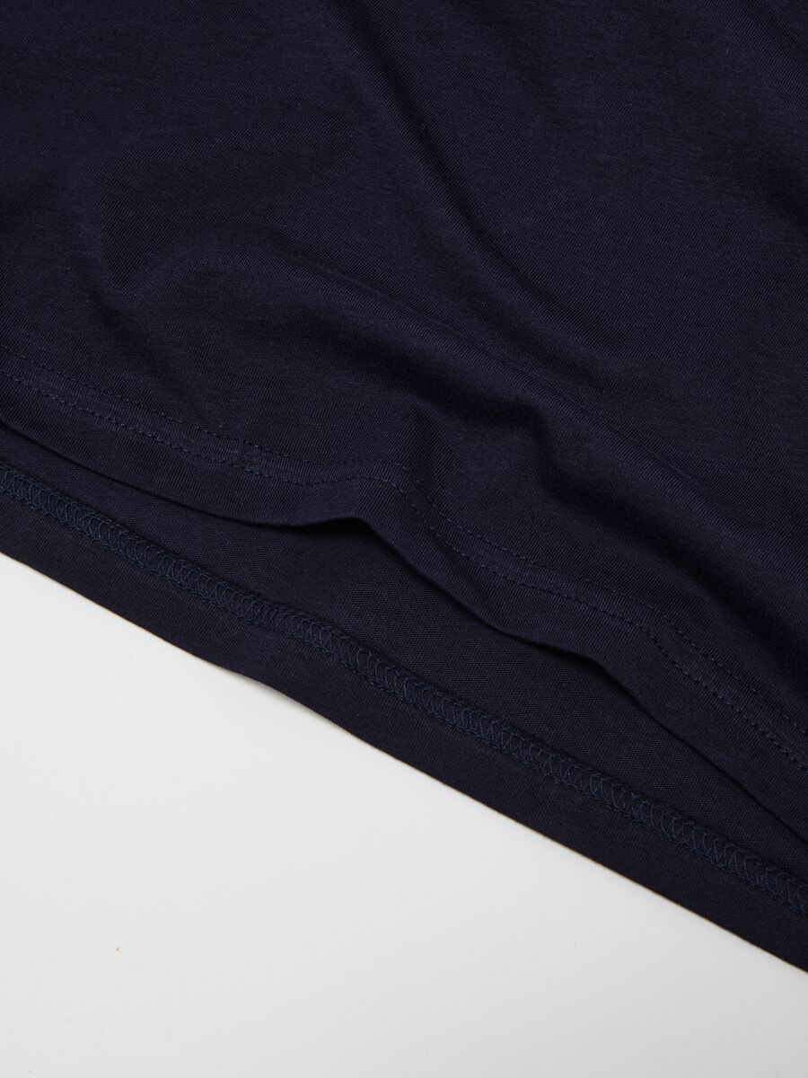 Men's Blue Pure Cotton T-shirt_5
