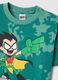 Regular fit green pure cotton children's T-shirt with print_2