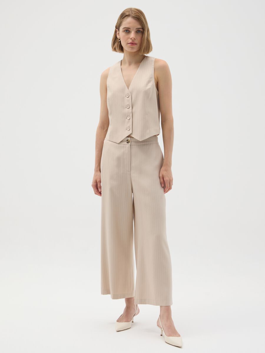 Blazer in misto viscosa beige slim fit_2