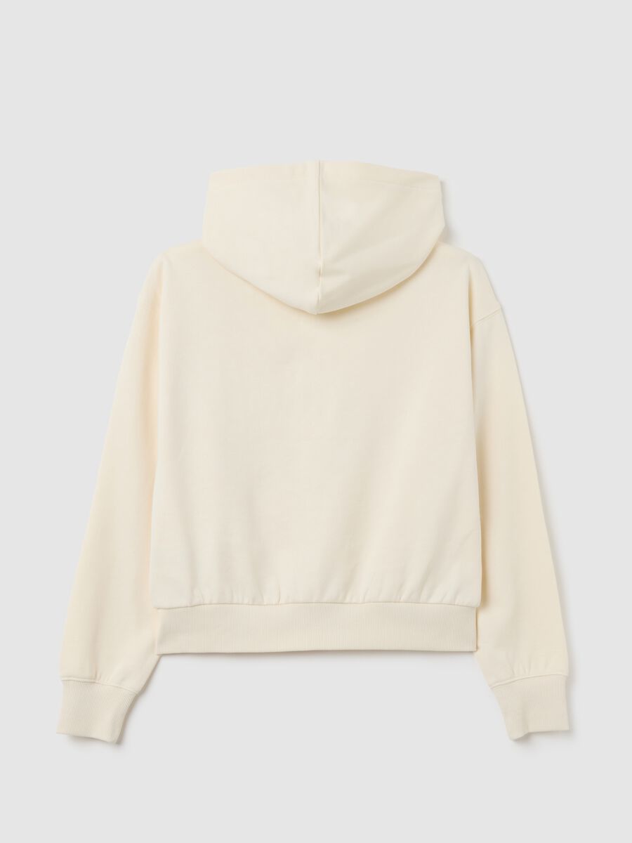 Girl's beige pure cotton regular fit sweatshirt_1