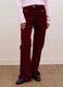 Red flared corduroy stretch-cotton trousers_1