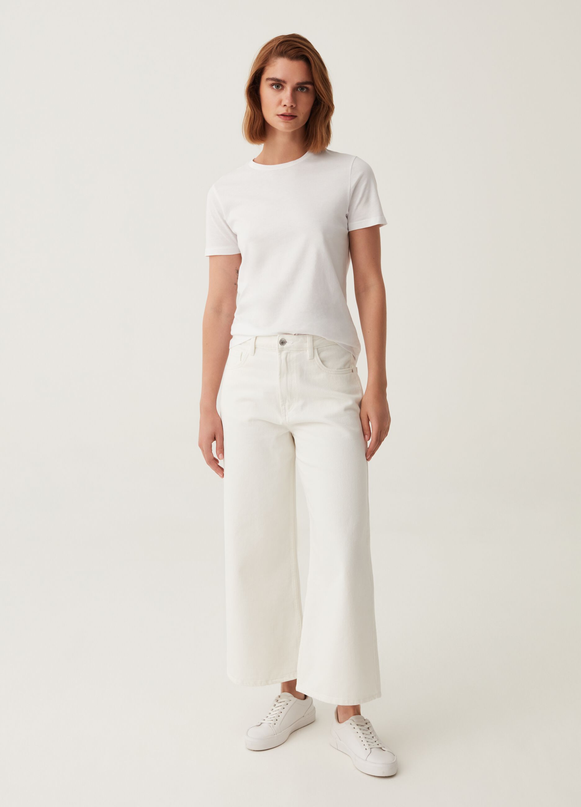 Jeans wide leg cinque tasche