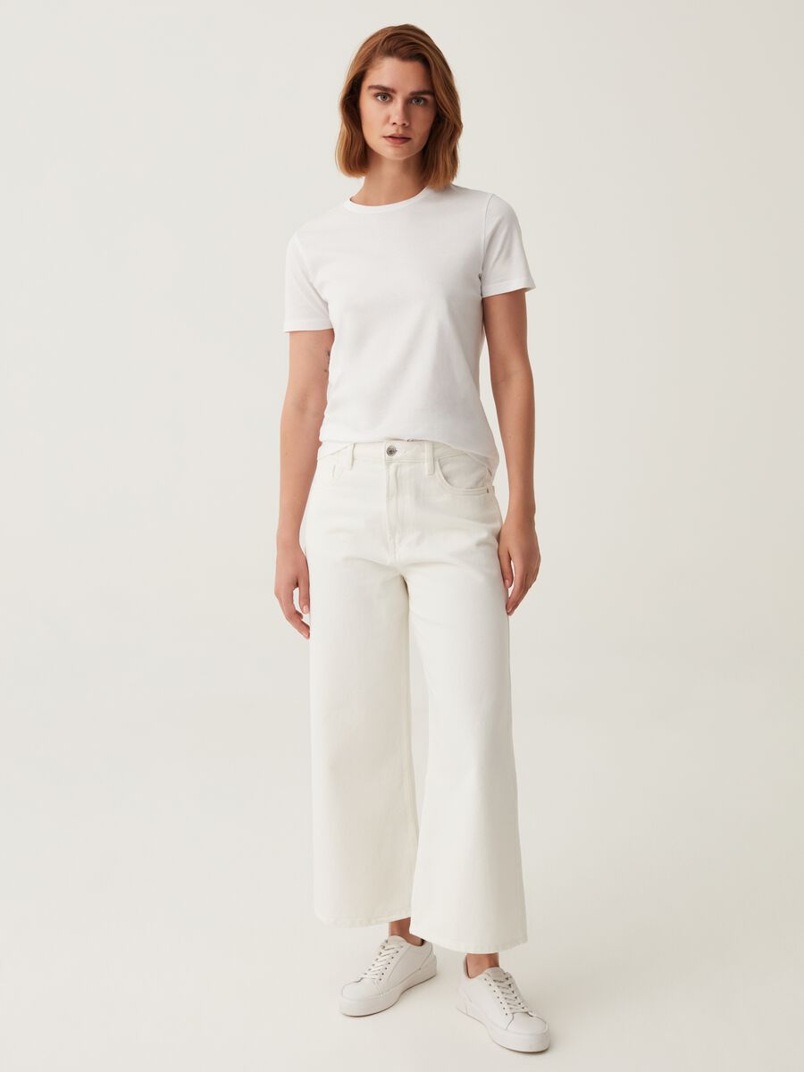 Jeans wide leg cinque tasche_0