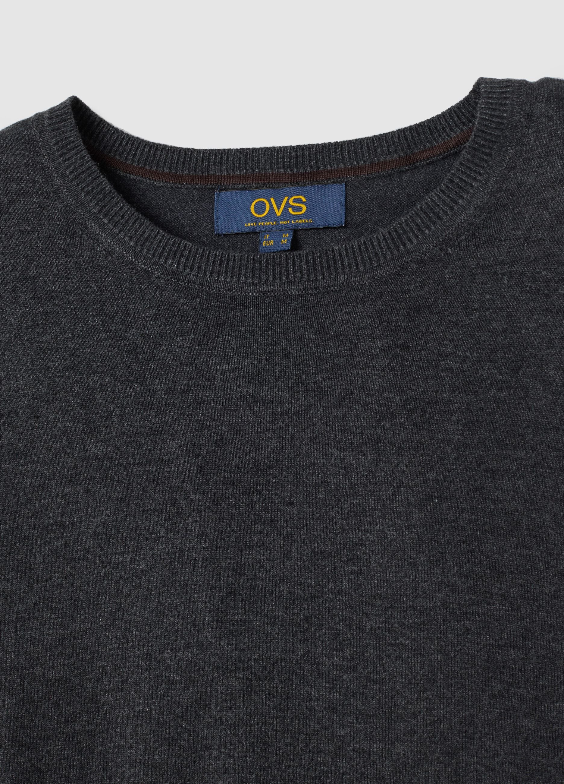 Grey viscose blend jumper regular fit