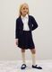 Girls' Blue Skirt in Cotton Blend, Regular Fit with Cable Detail_2