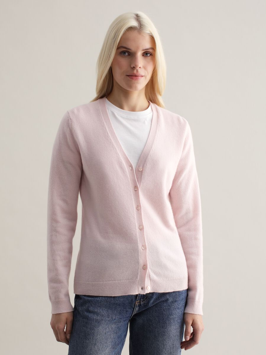 V-neck cashmere cardigan_0