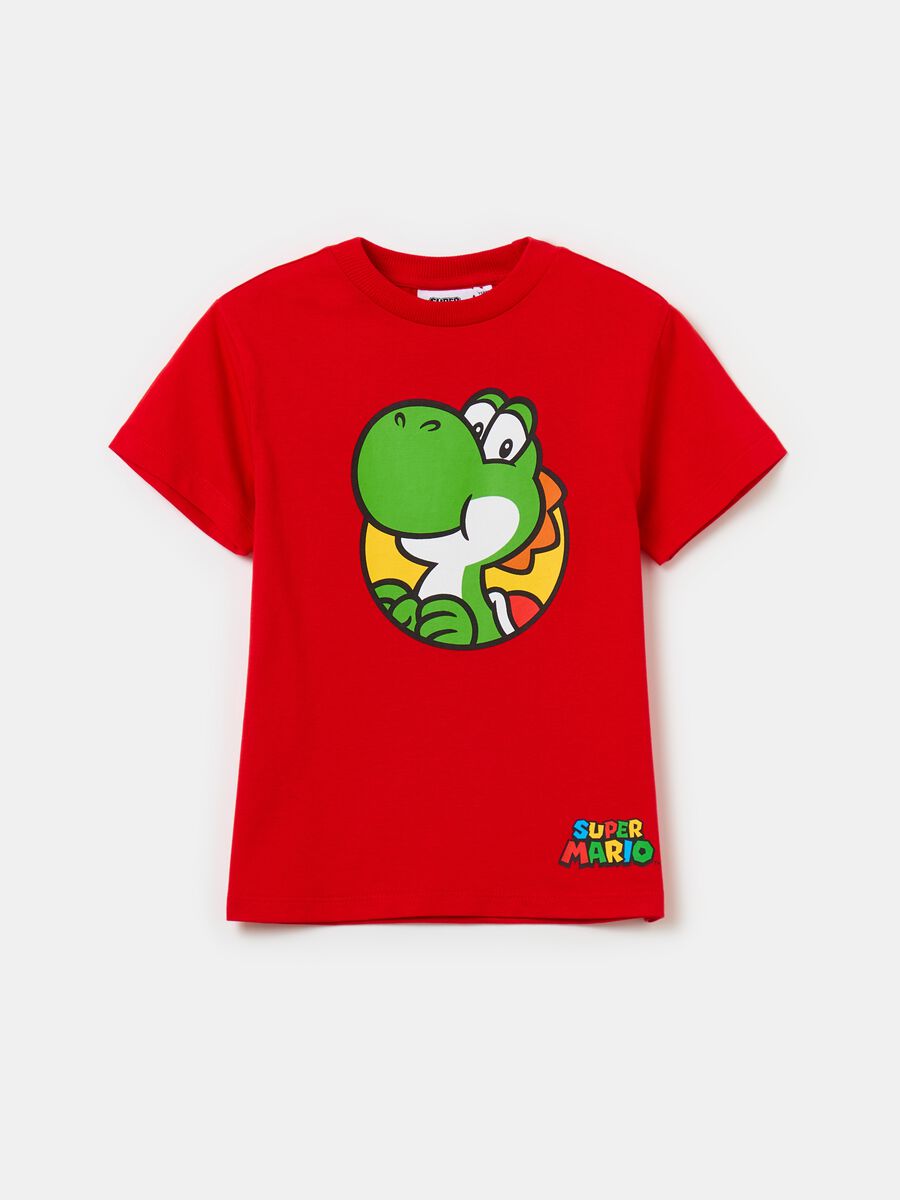 Cotton T-shirt with Yoshi print_0
