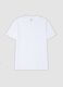 White mercerised pure cotton crew-neck T-shirt_0