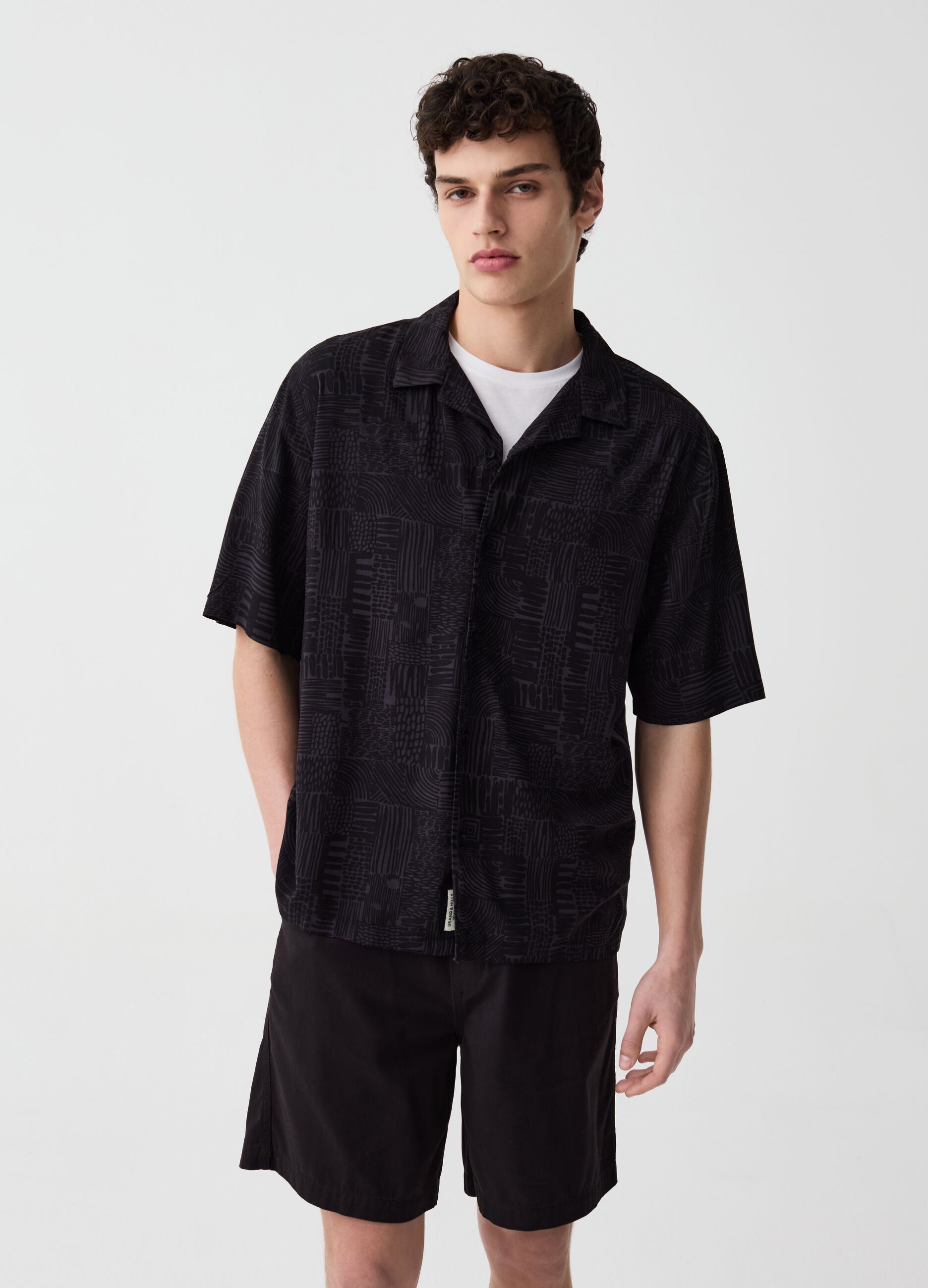 Ovs Camicia a maniche corte stampata