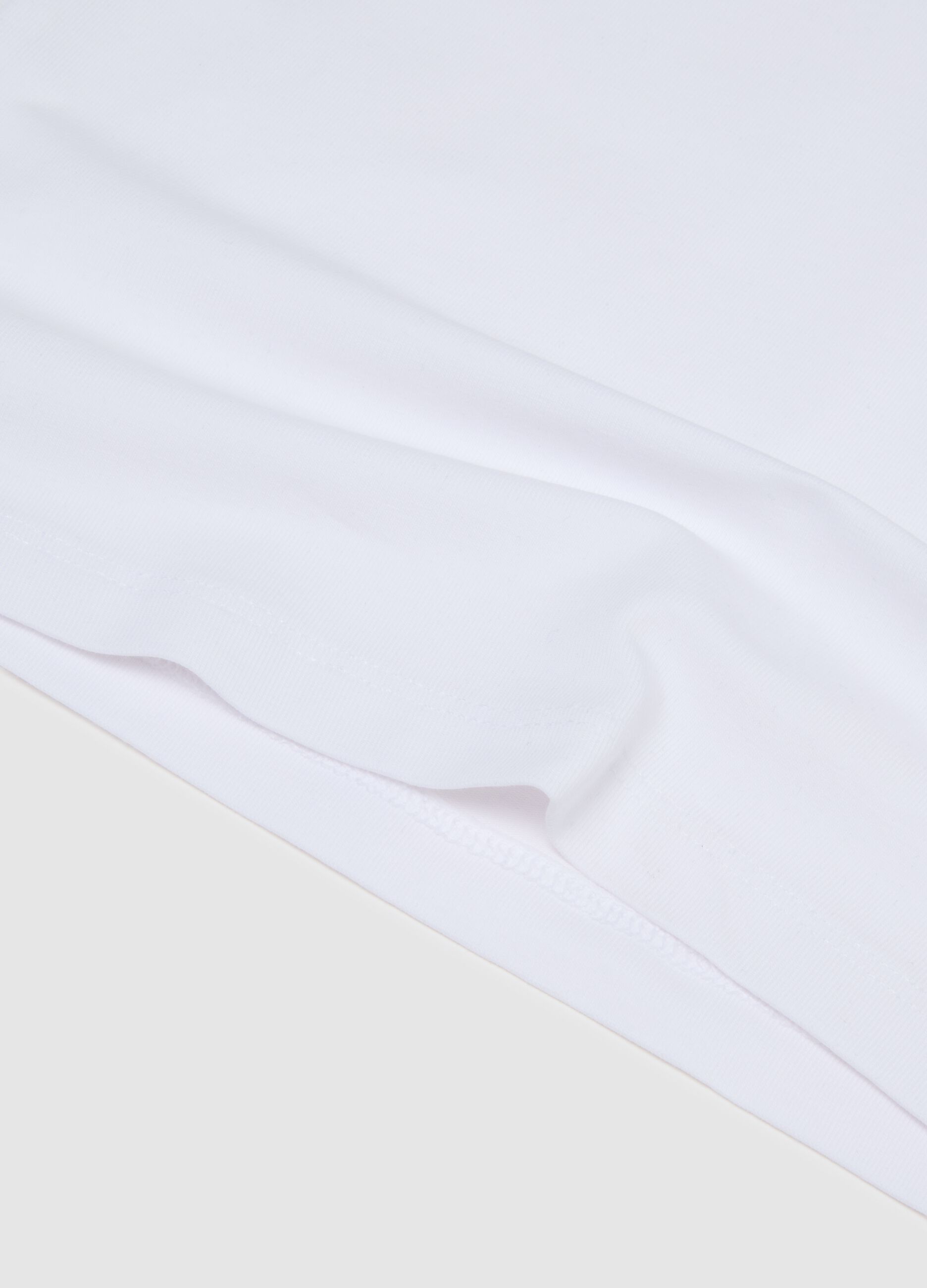 Children's White Cotton Sleeveless Regular Fit Vests
