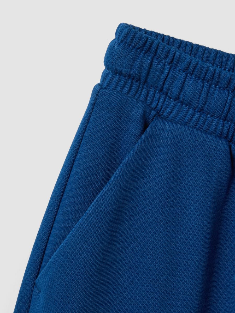 Blue organic cotton jogger trousers_2
