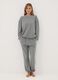 Pigiama grigio in jersey di viscosa elasticizzata regular fit_0