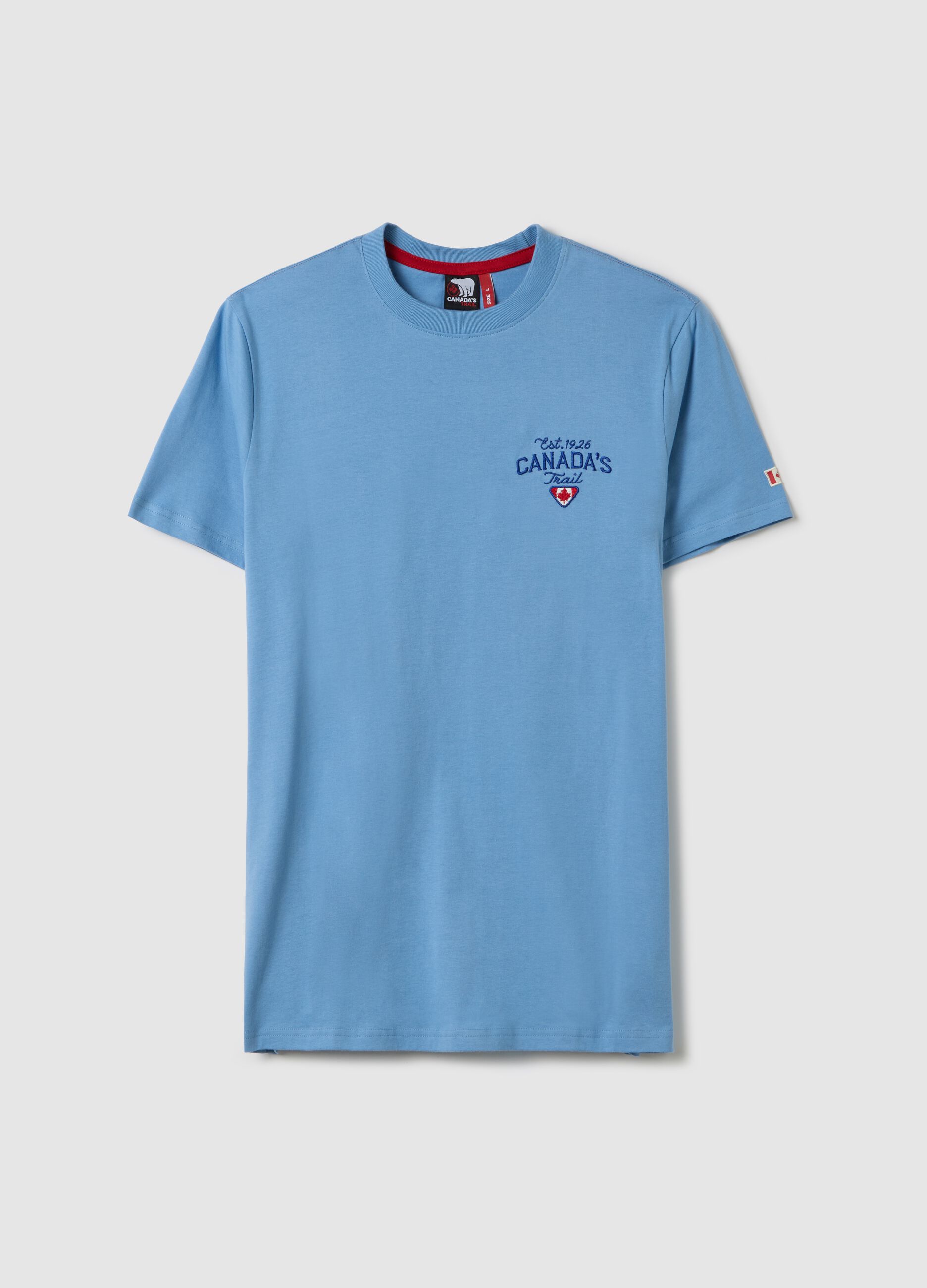 Cotton T-shirt with embroidered logo