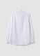 White regular-fit pure cotton shirt with cutaway collar_1
