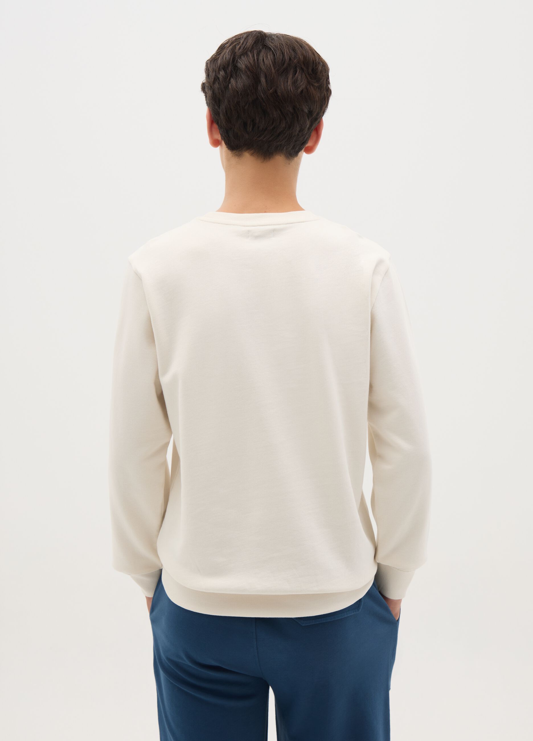 French terry sweatshirt with "SKT" print