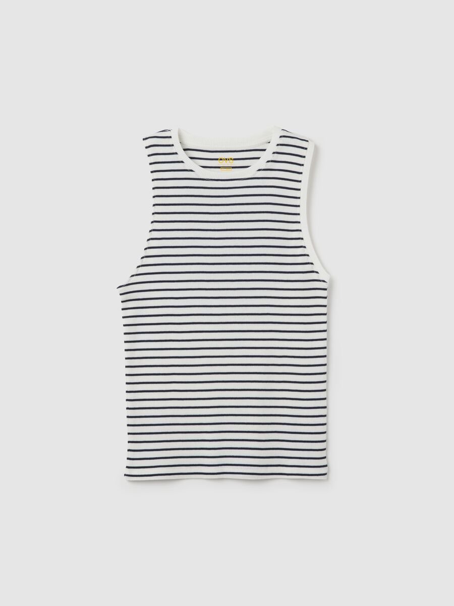 Women's sleeveless multicolour pure cotton top_4