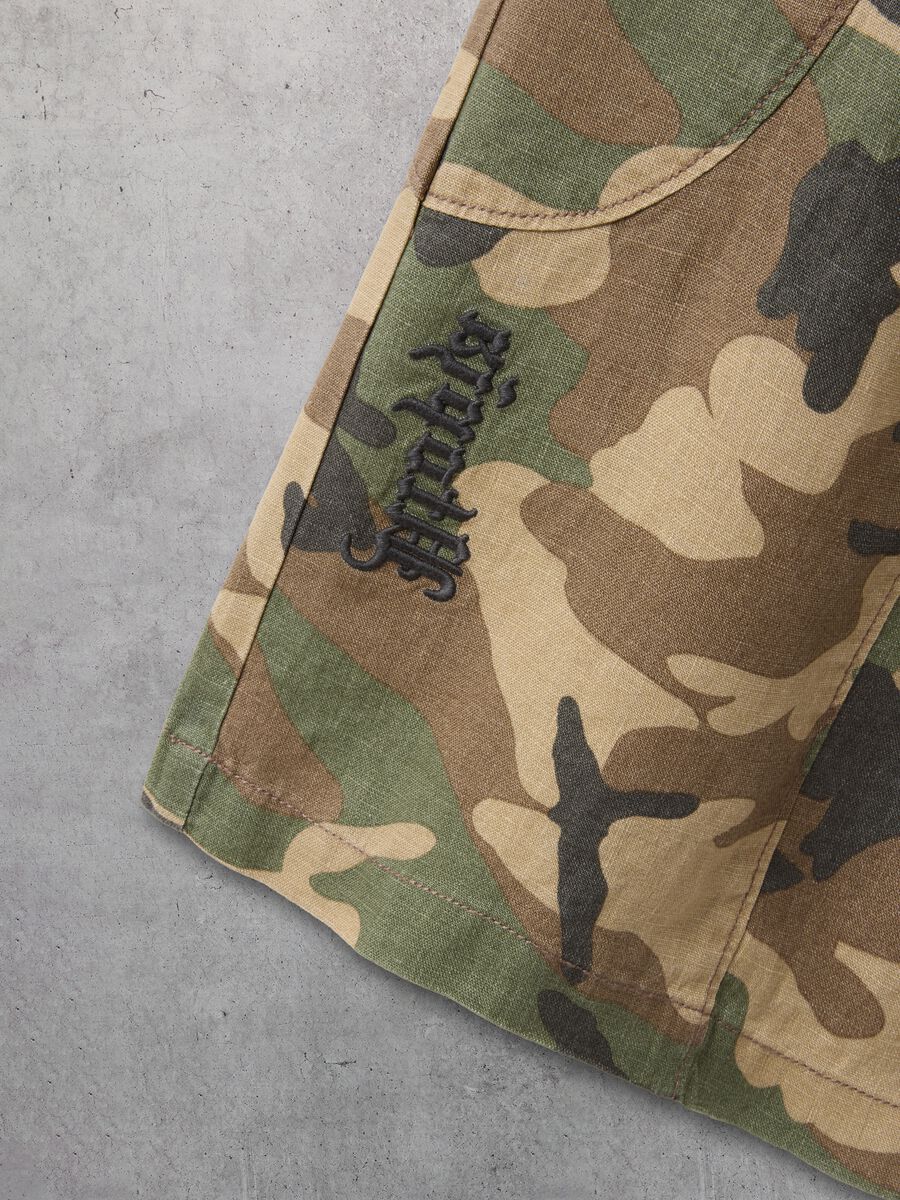 100% Linen Wide-Leg Camo Trousers_8