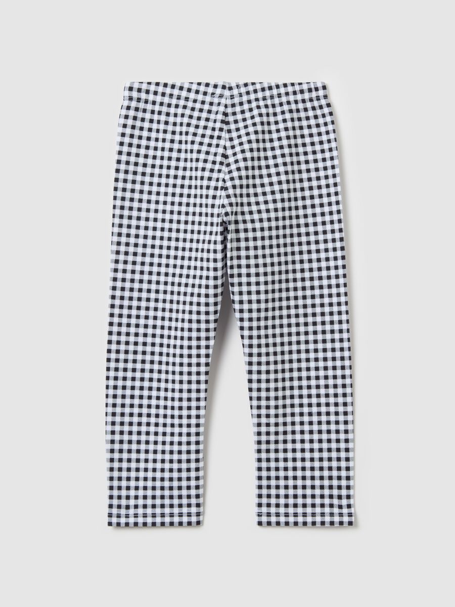 Three-quarter leggings in stretch cotton_1