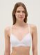 White stretch cotton triangle bra_0