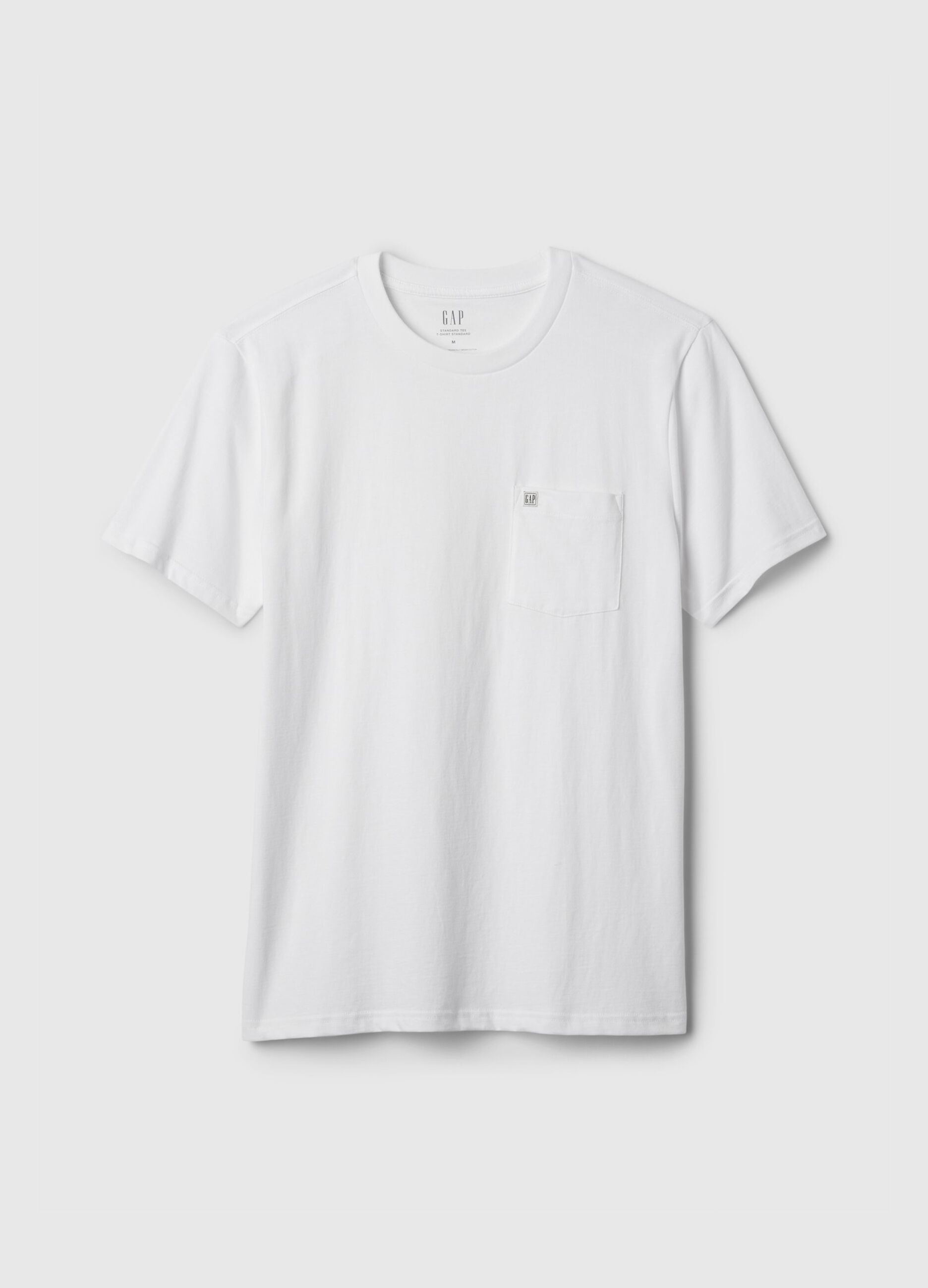T-shirt in cotone con tasca e patch logo