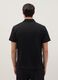 Black short-sleeved cotton blend polo regular fit_2