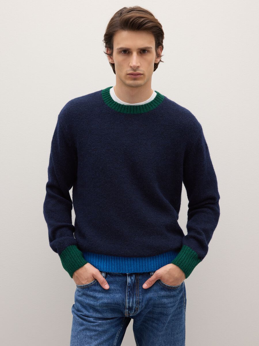 Blue regular fit jumper_0