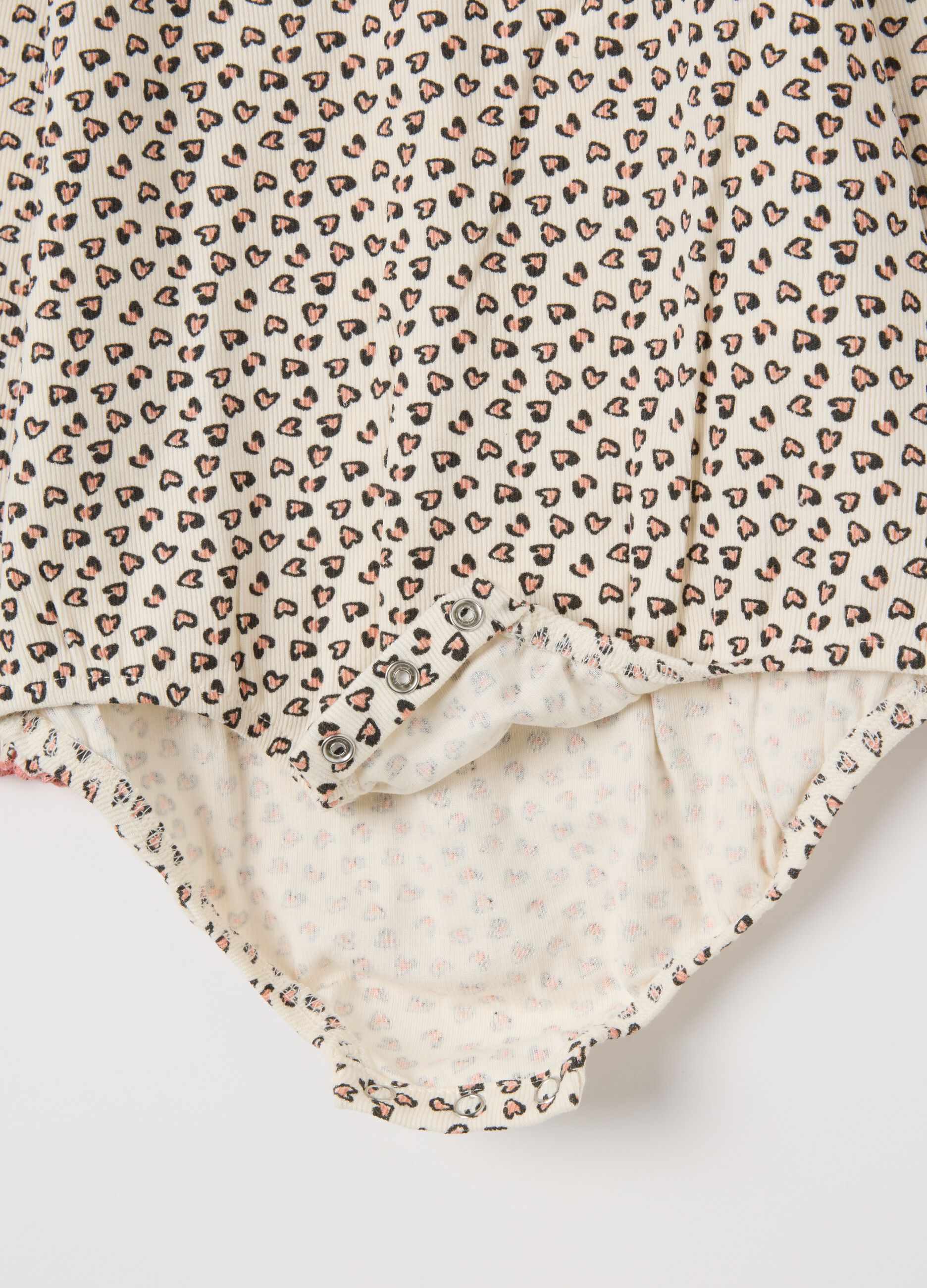 Set da bambina in cotone elasticizzato nero