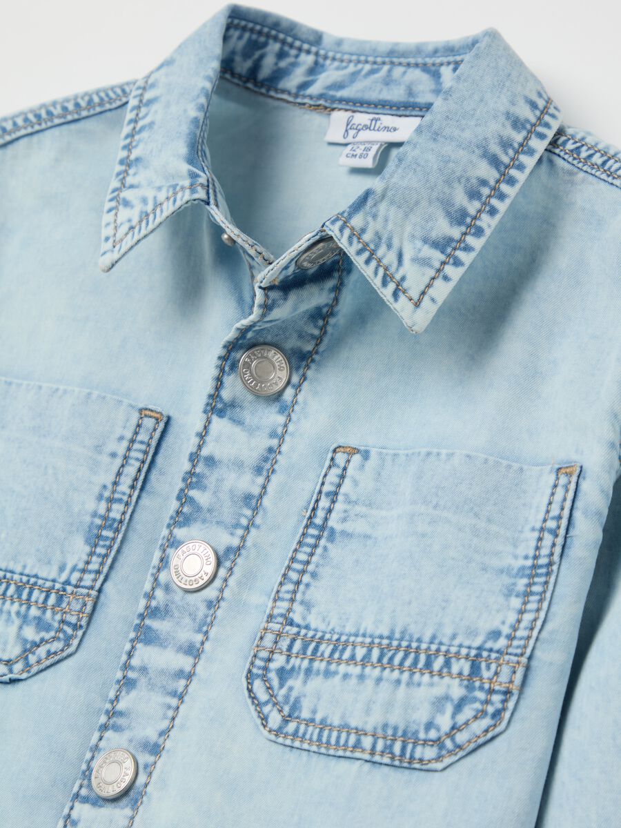 Acid wash denim shirt with pockets_2