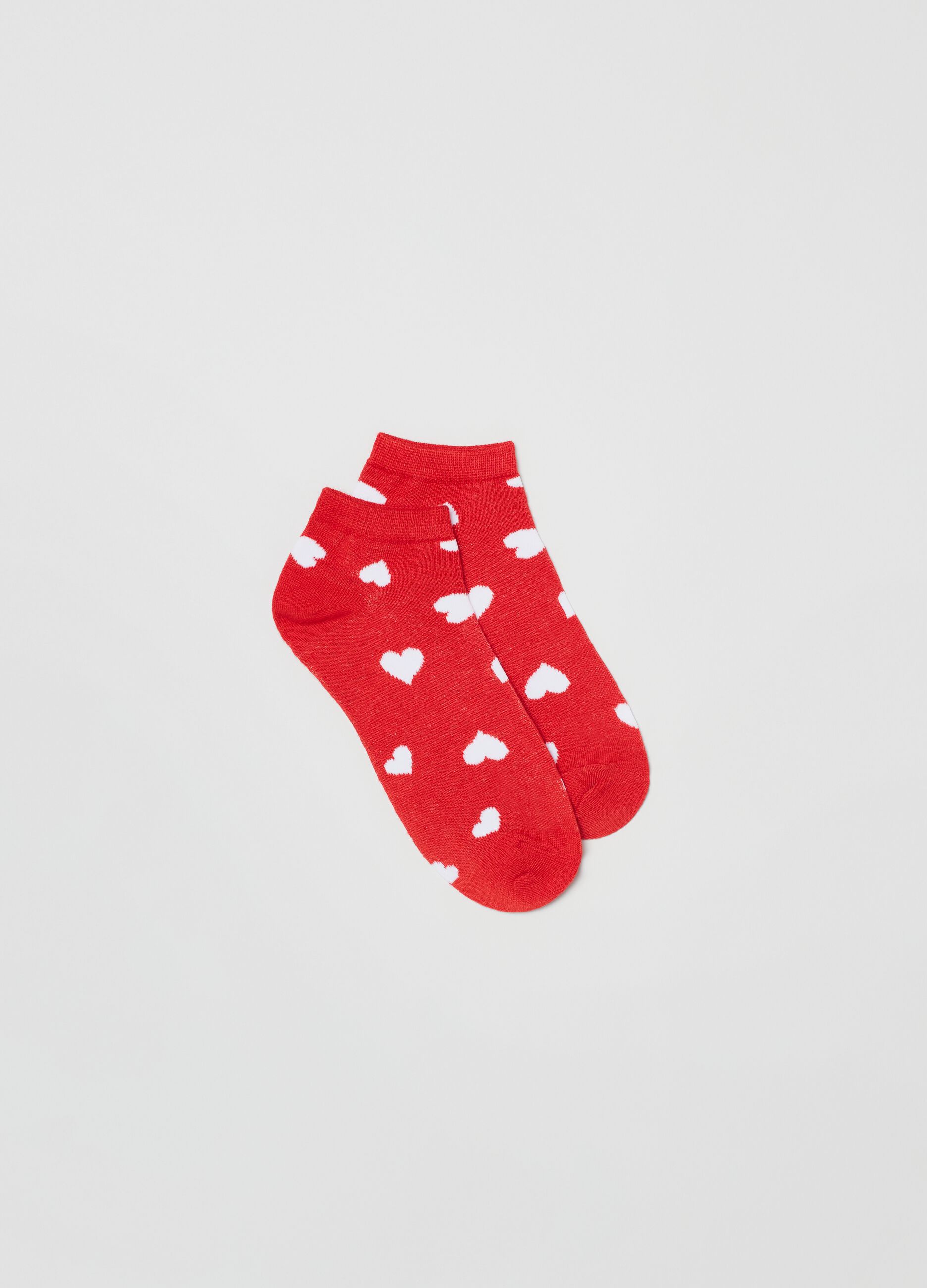 Five-pack shoe liners with heart pattern