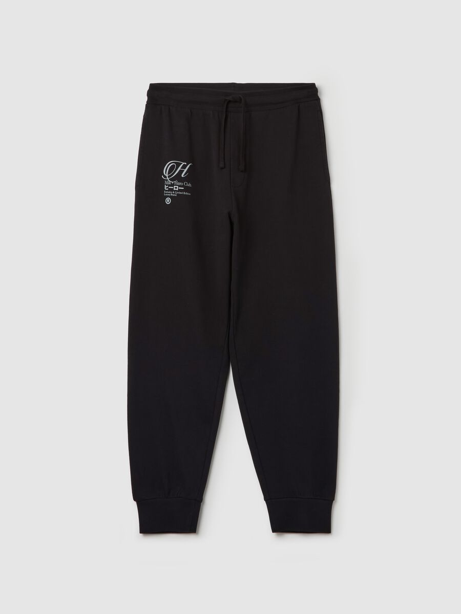 Fleece joggers with print_4