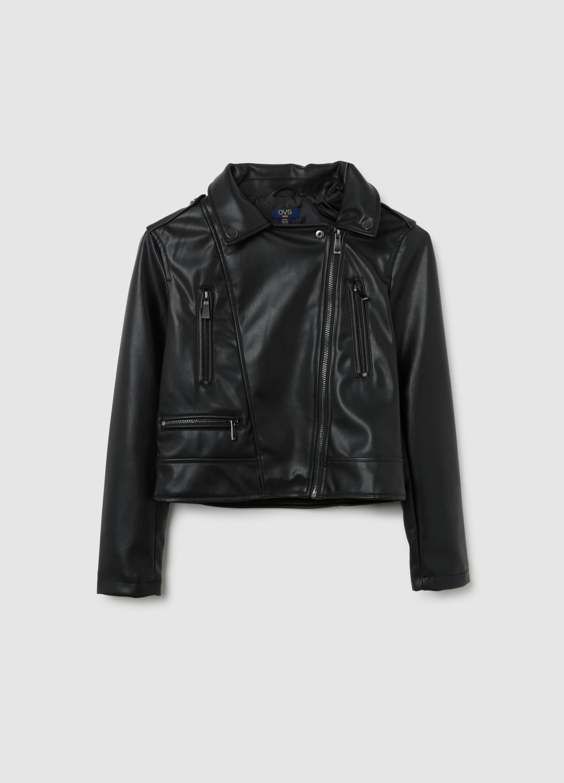 Girl's Slim Fit Black Jacket