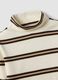 Maglia beige a righe in puro cotone organico con dolcevita_3