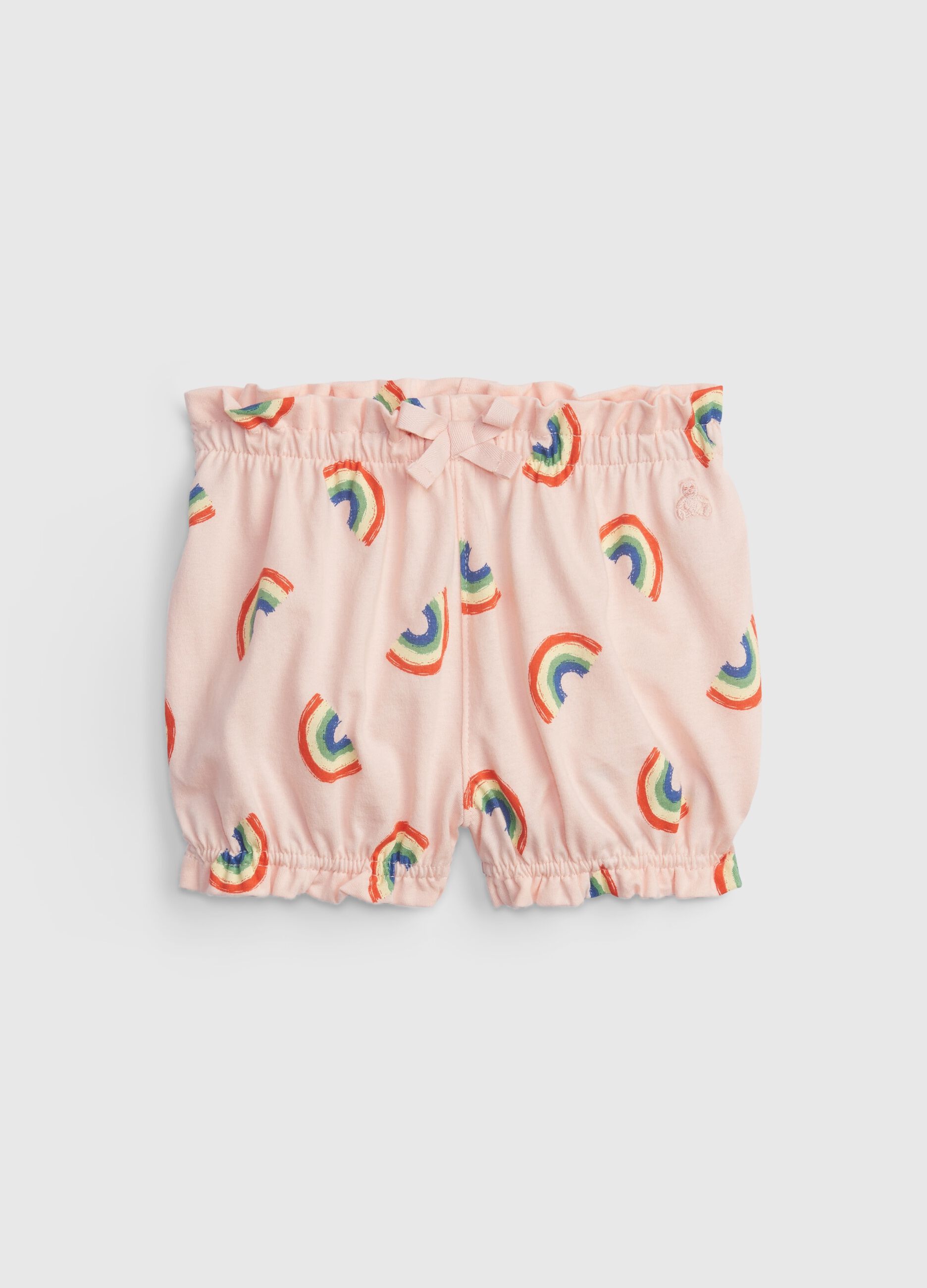 Shorts with rainbow print