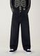Black wide-leg cotton and viscose blend jeans for boys_1