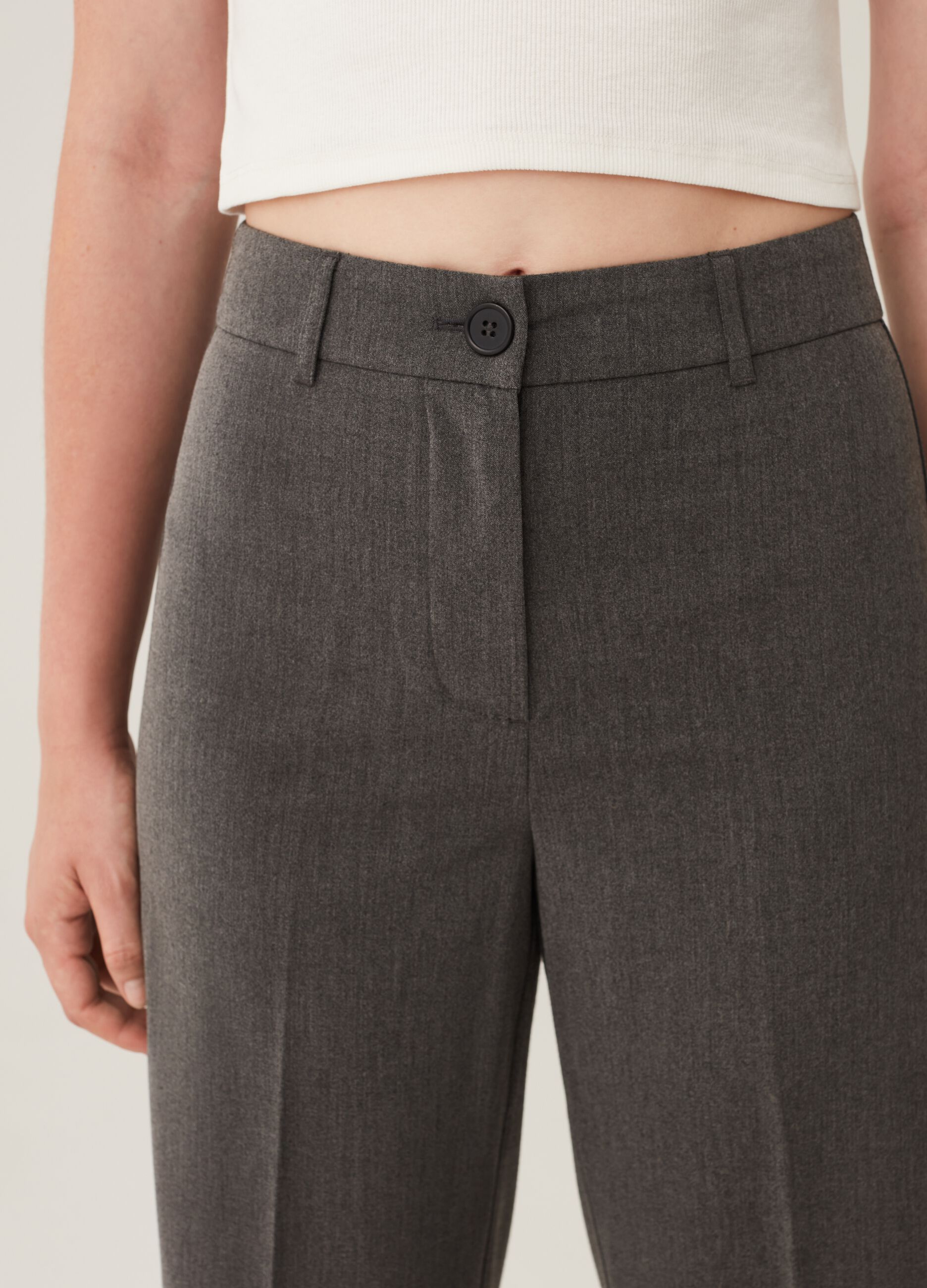 Pantaloni wide leg a vita alta_3