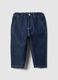 Blue pure cotton regular fit trousers for boys_0