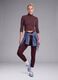 Purple cropped stretch T-shirt with high neck, Easy Dry &ndash; ALTAVIA STUDIO_0
