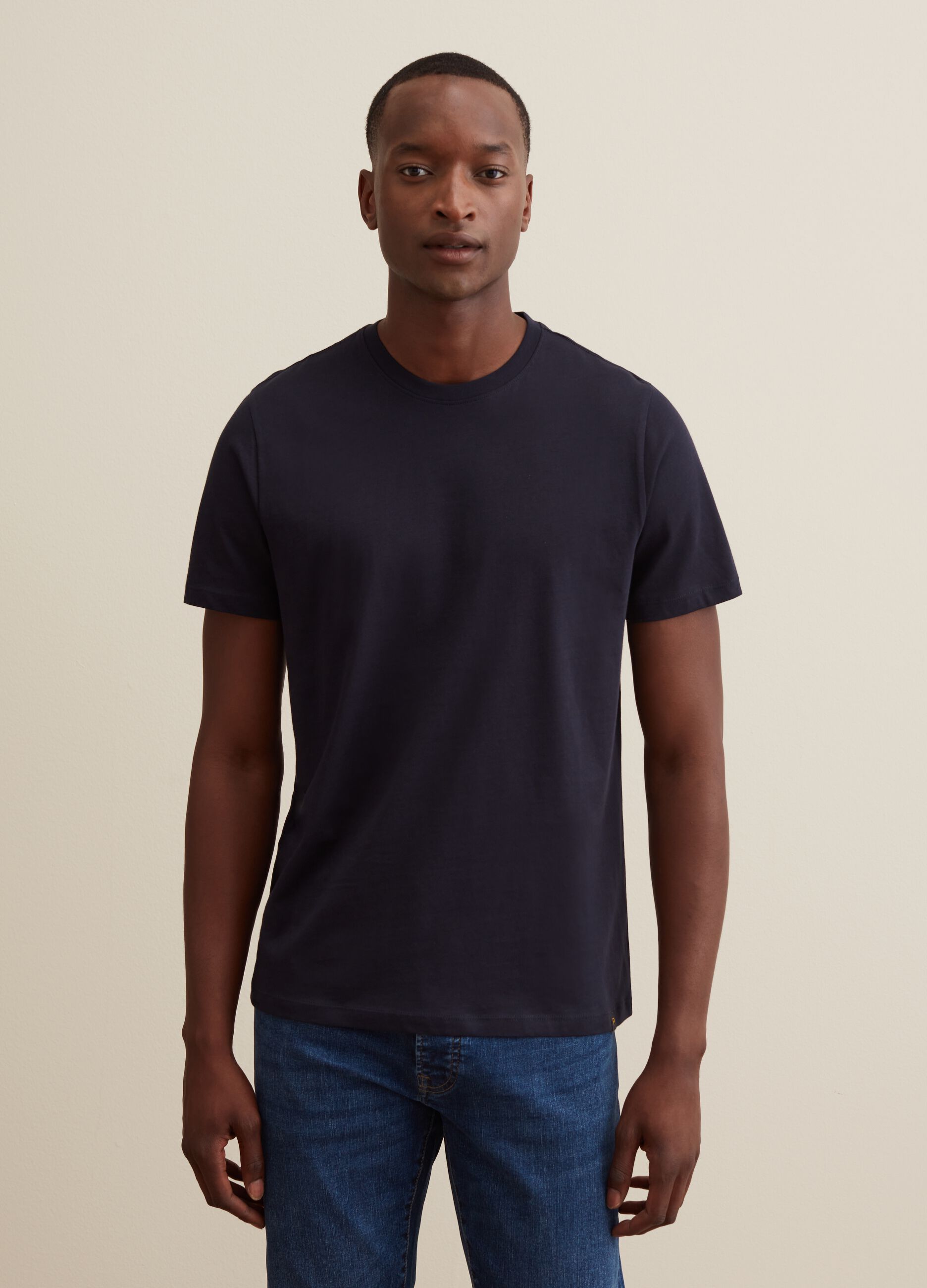 T-shirt in cotone Supima con scollo rotondo